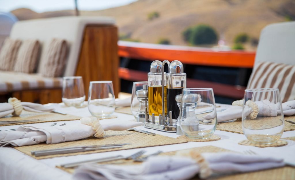 Private Charter Dining on Deck